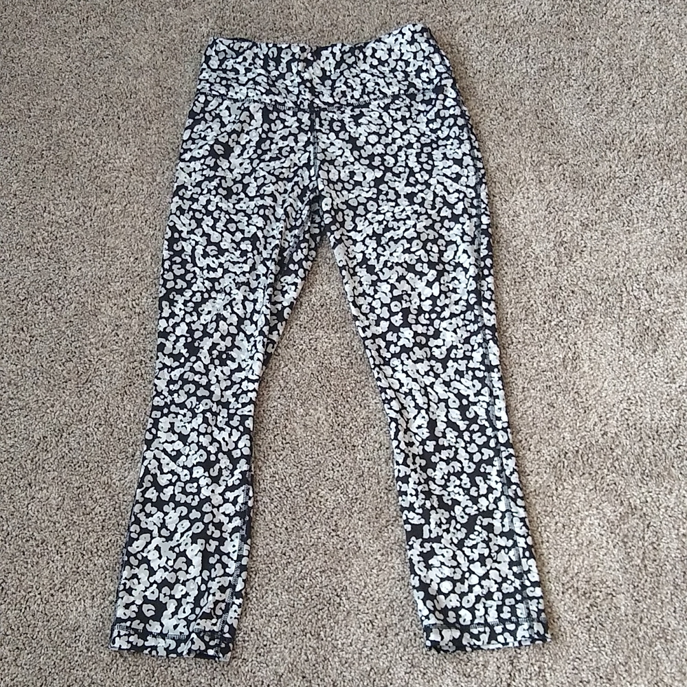 Zelos Black Print Leggings, Size M